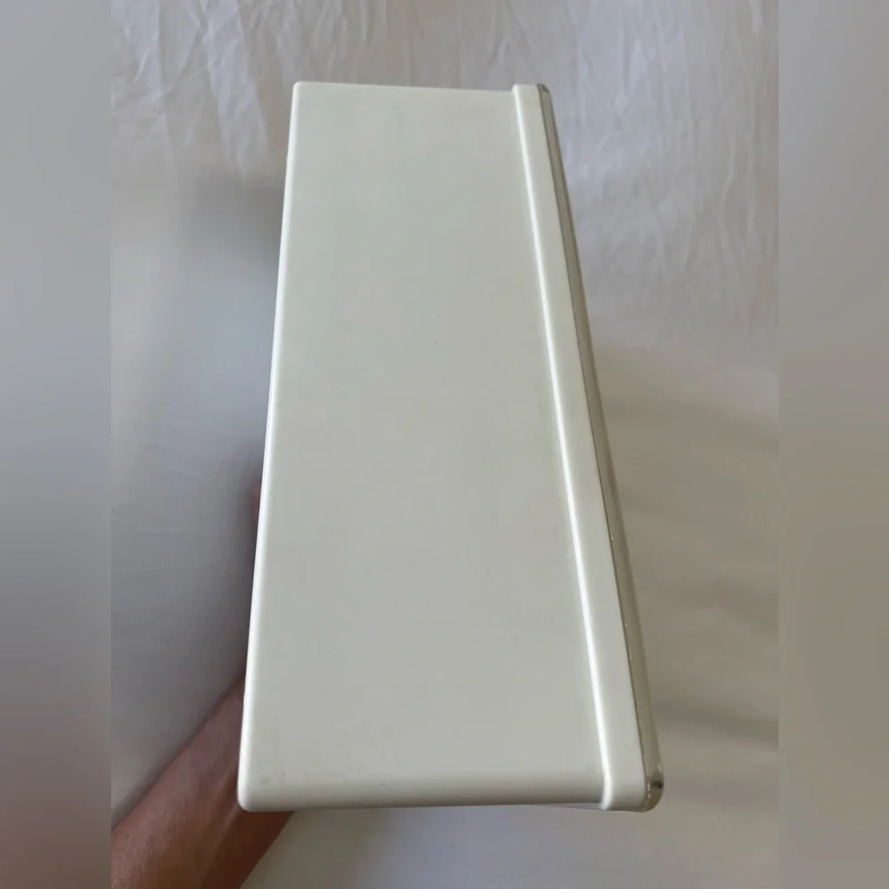 Vintage Wilson Wil-Hold Plastic Storage Box | White Embossed Roses